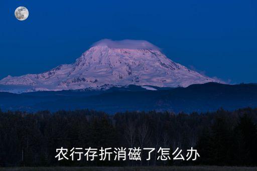 農(nóng)行存折消磁了怎么辦