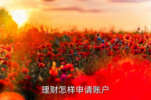 理財(cái)怎樣申請(qǐng)賬戶