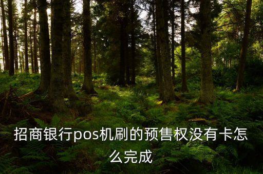 招商銀行pos機(jī)刷的預(yù)售權(quán)沒有卡怎么完成