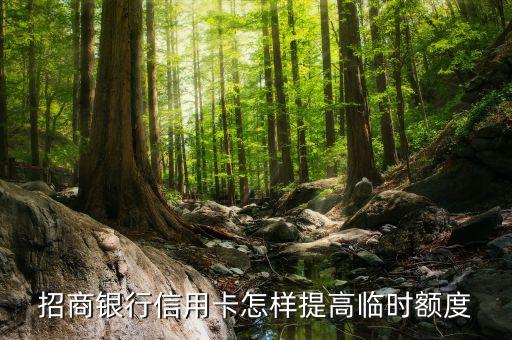 招商怎么提升臨時額度嗎，招行信用卡如何提升臨時額度