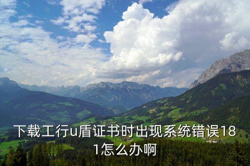 下載工行u盾證書時出現(xiàn)系統(tǒng)錯誤181怎么辦啊