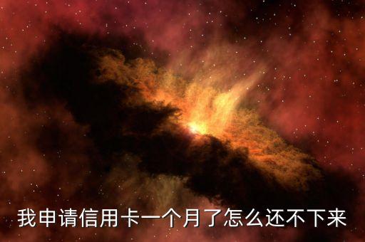 信用卡一個(gè)月還沒下來(lái)怎么辦，信用卡申請(qǐng)了一個(gè)月還沒消息怎么辦