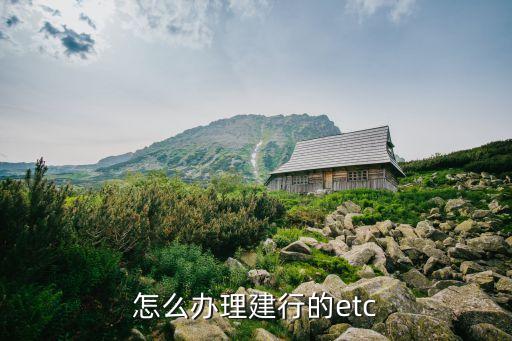 怎么辦理建行的etc