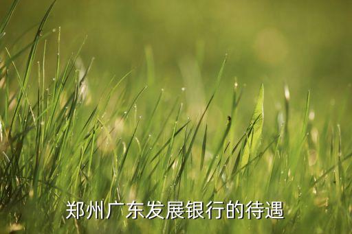 鄭州廣東發(fā)展銀行的待遇