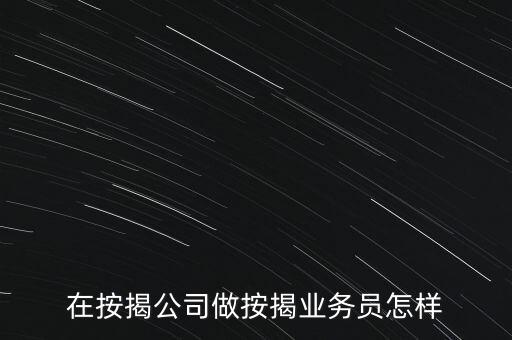 在按揭公司做按揭業(yè)務(wù)員怎樣