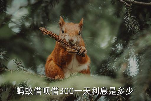 螞蟻借唄借300一天利息是多少