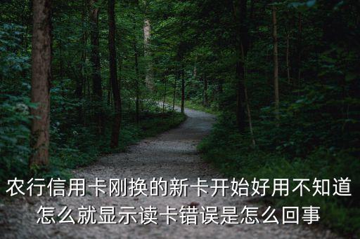 農(nóng)行信用卡剛換的新卡開始好用不知道怎么就顯示讀卡錯誤是怎么回事