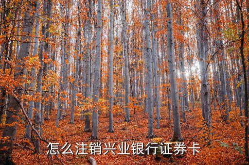 怎么注銷興業(yè)銀行證券卡