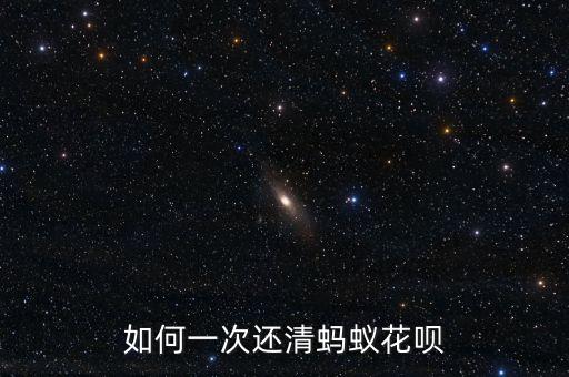 如何一次還清螞蟻花唄