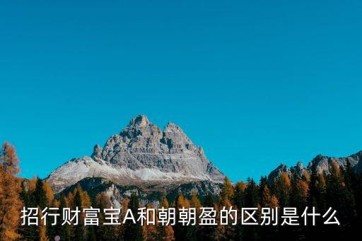 招行財富寶a怎么購買，招行財富寶A和朝朝盈的區(qū)別是什么