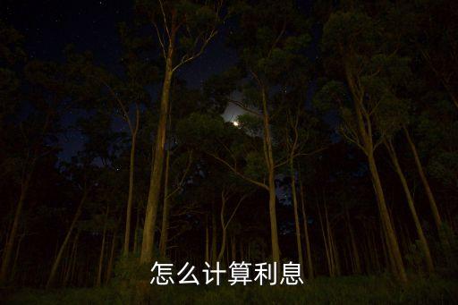 怎么計算利息