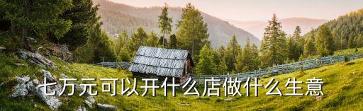 7萬元怎么投資，有七萬塊錢適合做個(gè)什么生意