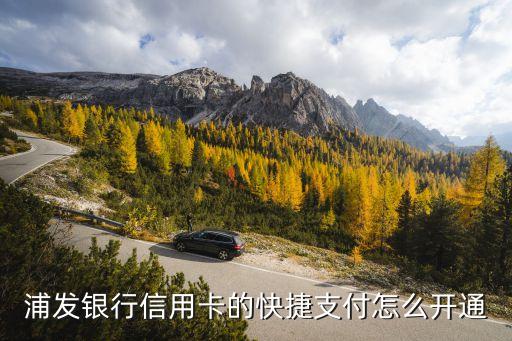 浦發(fā)銀行信用卡的快捷支付怎么開通