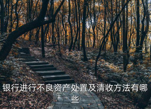 銀行進(jìn)行不良資產(chǎn)處置及清收方法有哪些