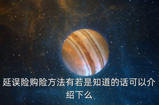 中意延誤險怎么購買，問下延誤險購險方法大家知道么