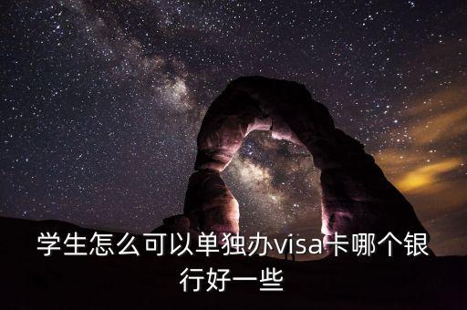 學(xué)生怎么可以單獨(dú)辦visa卡哪個銀行好一些
