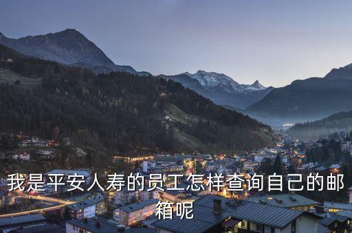 我是平安人壽的員工怎樣查詢自己的郵箱呢