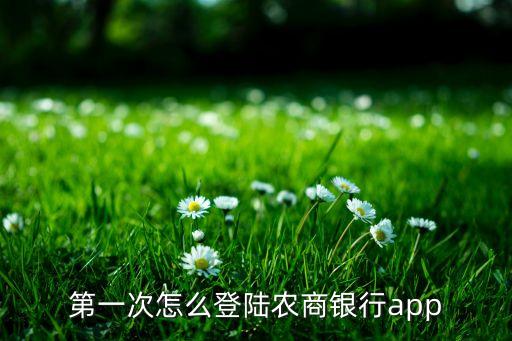 第一次怎么登陸農(nóng)商銀行app