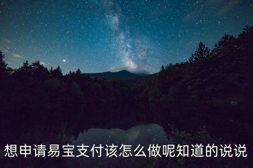 易付寶怎么開(kāi)通支付，怎樣開(kāi)通易付寶