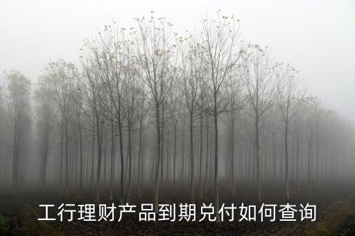工行理財(cái)產(chǎn)品到期兌付如何查詢