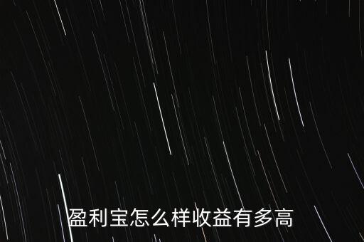 盈利寶怎么樣收益有多高