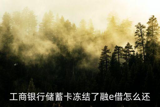 工商銀行儲(chǔ)蓄卡凍結(jié)了融e借怎么還