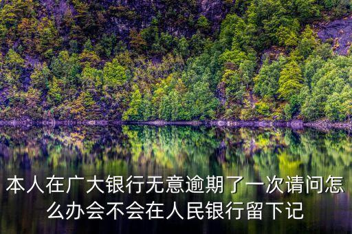 一次還款逾期怎么辦，我的貸款逾期了怎么辦