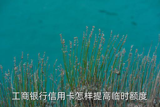 工商銀行信用卡怎樣提高臨時(shí)額度