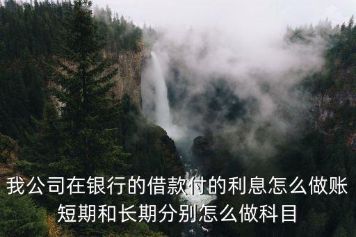 我公司在銀行的借款付的利息怎么做賬短期和長(zhǎng)期分別怎么做科目