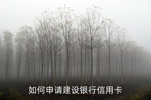 中國建設(shè)銀行卡怎么辦理信用卡，如何辦理建行信用卡