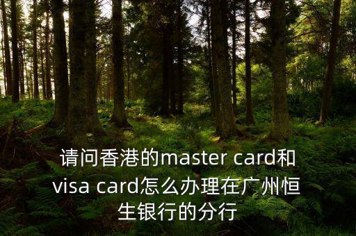 請(qǐng)問香港的master card和visa card怎么辦理在廣州恒生銀行的分行
