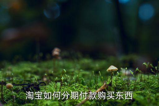 手C淘寶怎么分期付款，淘寶上面手機(jī)可以分期付款怎么弄的不用信用卡