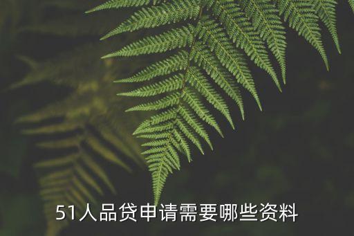 51人品貸申請(qǐng)需要哪些資料