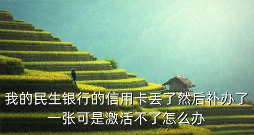 我的民生銀行的信用卡丟了然后補辦了一張可是激活不了怎么辦