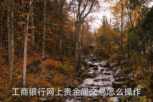 工商銀行網(wǎng)上貴金屬交易怎么操作