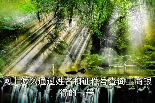 網(wǎng)上怎么通過姓名和證件號查詢工商銀行的卡號