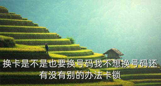 換卡是不是也要換號(hào)碼我不想換號(hào)碼還有沒有別的辦法卡鎖