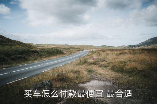 買車怎么付款最便宜 最合適