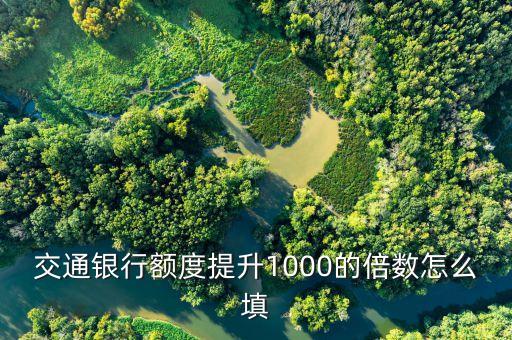 交通銀行額度提升1000的倍數(shù)怎么填