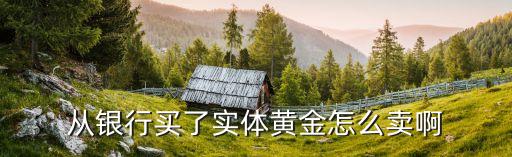 銀行金怎么賣，銀行金條怎么賣