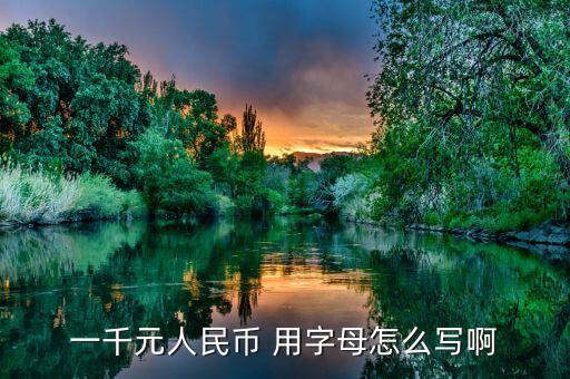 銀行一千元怎么寫，一千元人民幣 用字母怎么寫啊