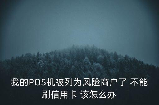 我的POS機(jī)被列為風(fēng)險商戶了 不能刷信用卡 該怎么辦