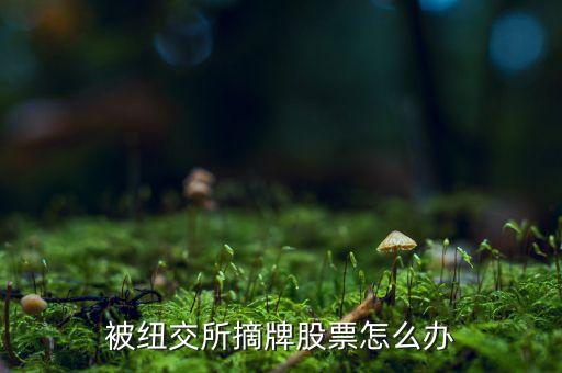 被紐交所摘牌股票怎么辦