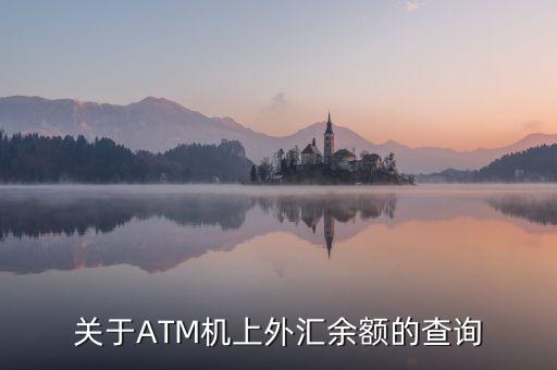 關(guān)于ATM機上外匯余額的查詢