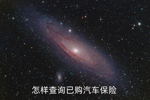 怎樣查詢已購汽車保險