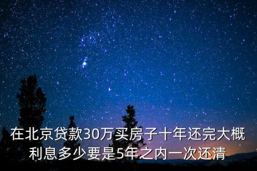 北京房貸利率怎么計(jì)算，北京房屋貸款利率是多少
