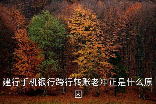 手機(jī)銀行沖正怎么解決，建行手機(jī)銀行跨急轉(zhuǎn)帳農(nóng)行后出現(xiàn)沖正存入是怎么回事