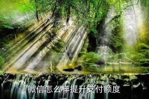 微信怎么樣提升支付額度