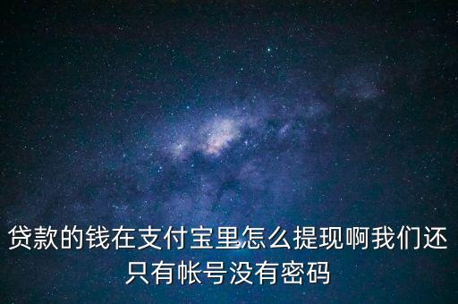 貸款的錢在支付寶里怎么提現(xiàn)啊我們還只有帳號(hào)沒(méi)有密碼