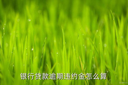 銀行貸款逾期違約金怎么算